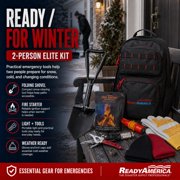 Ready America 72-Hour 2-Person Emergency Survival Backpack Kit with Food, Water, First Aid, Power Station, Shelter
