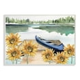 thumbnail image 2 of The Stupell Home Decor Collection Rowboat on a Calm Lake with Sunflowers Watercolor Painting Oversized Wall Plaque Art, 12.5 x 0.5 x 18.5, 2 of 4