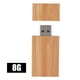 thumbnail image 1 of Memoria USB 2.0 en forma de U con forma de bloque de madera de 8 GB, 1 of 5
