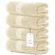thumbnail image 1 of Juego de toallas de baño, color blanco, clásico, lujoso, 700 g/m², algodón, 4 unidades, 1 of 8