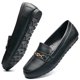 thumbnail image 3 of Mocasines Flats DeyaShopin para mujer, piel negra, talla 8, 3 of 7