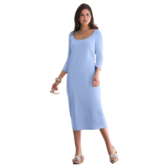 Jessica London Women's Plus Size Stretch Cotton T-Shirt Dress