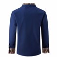 thumbnail image 5 of Ahabrexf Long Sleeve Shirts for Men, Leisure Button Mock Pocket Lattice Flip Collar Shirt, 5 of 6