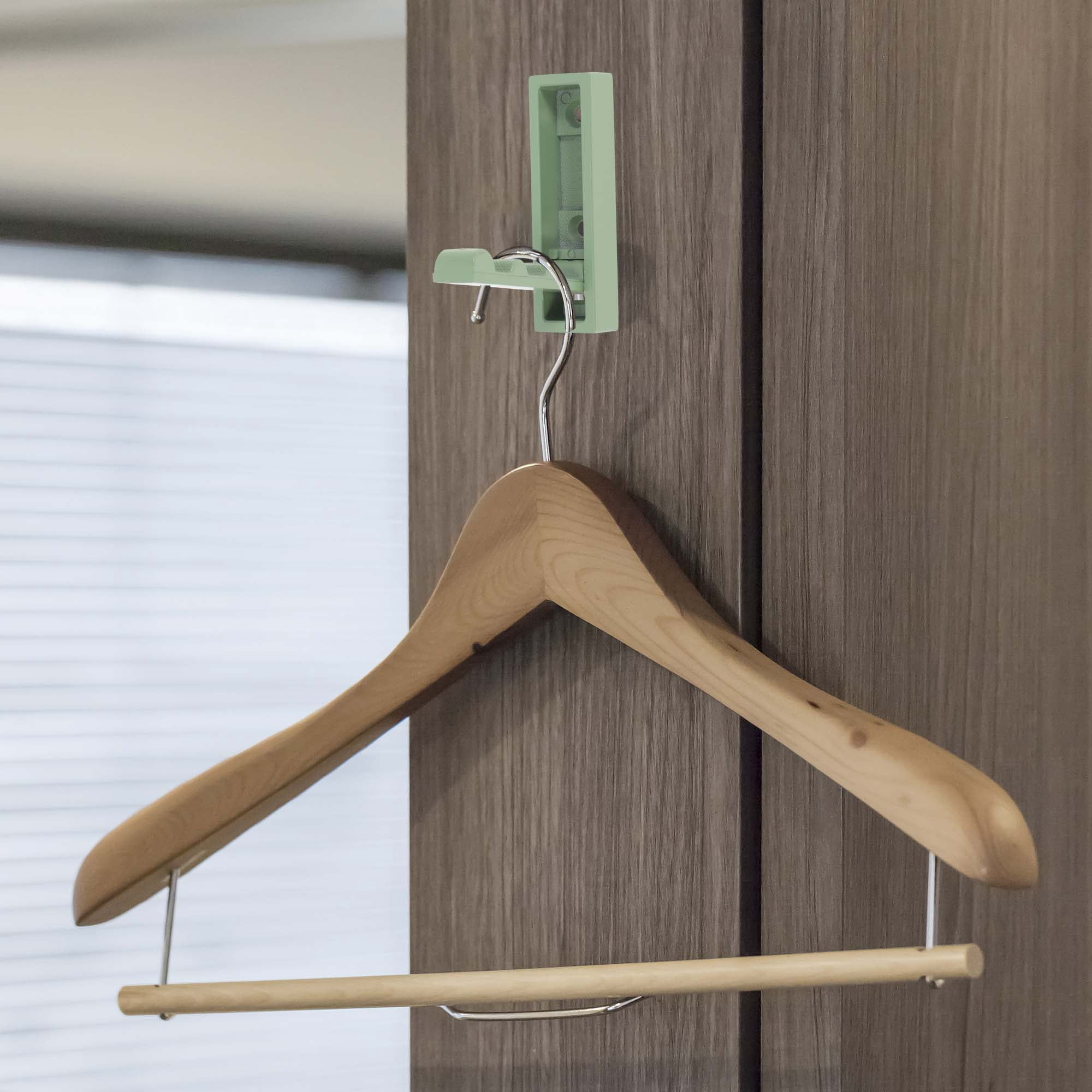 Unique Bargains Round Coat Hook Wall Mount Folding Hook Green 2.76"x0.79"x0.47"