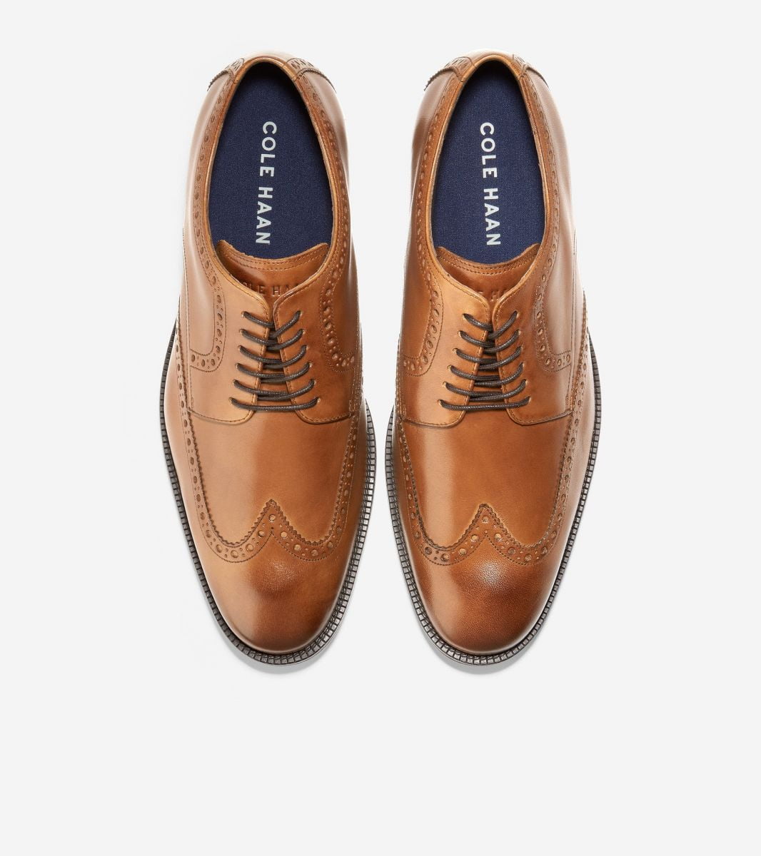 BRAND NEW Cole Haan C25458 Men\'s Watson Wingtip Oxford British Tan Size 10 M Cole Haan Mens Watson Oxford Dress Shoes Brown Wingtip Lace  main image 2