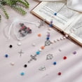 thumbnail image 5 of 1set 647pcs Rosary Jewelry Making Kit Prayer Making Supplies Necklace Set 8mm Glass Pearl Beads Cross Charms Rose Beads for Mubarak Ramadan Jewelry Making Bracelet Earring, 5 of 6