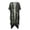 Green American Flag Pattern, variant on HELLHERO Casual Loose Long Kimono Swimsuit Cover Up for Summer Polyester Lightweight Bathing Suit Cover Up Green American Flag
