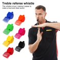 thumbnail image 3 of CSChome High Decibels Whistle Referee Whistle Set - 2Pcs, Mouthguard, Lanyard, Loud Sound, Professional Outdoor Training Whistle, 3 of 7