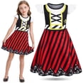 thumbnail image 3 of Benylion Toddler Girls Pirate Costume Buccaneer Fancy Dress up Halloween Party Role Play Outfits for 2-3 Years, 3 of 7