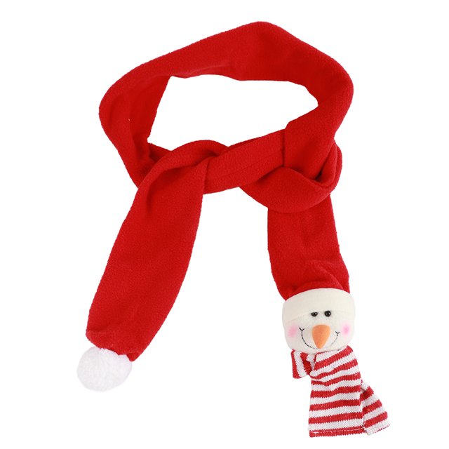 Bufanda decorativa navideña de invierno, bonita bufanda de muñeco de nieve de Navidad, regalo para niños y niñas