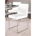 thumbnail image 6 of High Back Fuji Contemporary Dining Chair in Stainless Steel and White Velvet by LumiSource - Set of 2, 6 of 12