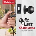 thumbnail image 4 of Front Door Handle Exterior/Interior Front Entry Handleset with Door Knob Passage Keyless Entry Door Lock Reversible for Left & Right Handed Door | Matte, 4 of 6