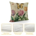 thumbnail image 4 of Qinduosi Spring Pillow Covers of Green Buffalo Plaid Floral Birds Throw Pillowcase Home Sofa Bedroom Living Room Holiday Decor Cushion Case Farmhouse Decorations White, 4 of 5