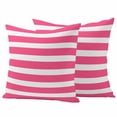 thumbnail image 2 of Pack of 2 Outdoor Pillow Covers 26x26 Inch Waterproof Pink Striped Throw Pillow Covers,Decorative Couch Pillow Shams Protectors Modern Simple Monochrome Geometric White Patio Cushion Pillowcases, 2 of 8