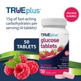 thumbnail image 3 of TRUEplus Glucose Tablets, Chewable, Raspberry Flavor, 15g Fast-Acting Carbs, 50 Count, 3 of 9