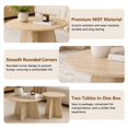 thumbnail image 6 of Nesting Coffee Table Set with Round Tops and Crisscross Legs - Walnut Finish, 6 of 10