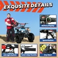 thumbnail image 6 of 36V Powered Ride on ATV, Electric Dirt Quad, Power Car Wheel for Big Kids with 500w Motor, Metal Frame, Speed Control, Suspension, Bluefire, 6 of 8