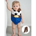 thumbnail image 4 of Cjfdfy Newborn Baby Boy Girl Halloween Animal Costume Infant Baby Fox Puppy Dog Frog Poached Egg Costume Fall Winter Sleeveless Hooded Zipper Romper Leg Warmers Set Toddler Halloween Cosplay Outfits, 4 of 9