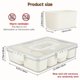 thumbnail image 3 of Contenedor Tipo Snackle Box, Bandeja para Servir Dividida de 8 Compartimentos con Tapa y Asa, Bandeja Portátil para Refrigerios y Bandeja para Servir para Fiesta, Picnic, Perfecta para Fruta, Dulces, 3 of 8