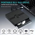 thumbnail image 3 of External Bluray DVD Drive USB 3.0 Portable 3D Combo Optical Drives CD DVD Recorder, 3 of 7