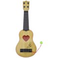 thumbnail image 3 of CIMAXIC Children Small Size Musical Instruments Imitated Ukulele Mini Guitar Playing Toy with Four Strings (44cm, Beige),17.32"X5.51"X2.36", 3 of 5