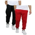 thumbnail image 1 of Men's 2 Pack Fleece Jogger Sweatpants,black/red,S, 1 of 2