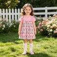 thumbnail image 2 of MEZZALL Fashionable Girls Dresses Cartoon Bow Dress Round Neck Casual Summer For Toddler Kids Breathable Sundress, 2 of 4