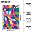thumbnail image 2 of FORMRS 1-Subject Spiral Notebook 8" x 5" College Ruled 60 Refillable Sheet, Colorful Wavy Pattern, 2 of 7
