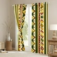 thumbnail image 3 of Manfei Retro Rustic Aztec Blackout Curtains Set of 2 (52x84 Each),Vintage Boho Tribal Window Curtains,Green Beige Curtains and Drapes For Men Women,Breathable Home Decor, 3 of 6