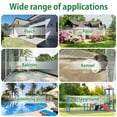 thumbnail image 4 of Sun Shade Outdoor Rectangle Shade Sail with 8m Rope Durable Non-woven Plastic Sun  Garden Accessories for Patio Backyard Swimming Pool Outdoor Activities, 4 of 10