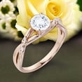 thumbnail image 3 of Custom Crafted Spectacular And Decorative Rings Boho & hippie 1.10 Carat Round Cut Diamond Moissanite Engagement Ring, Unique Wedding Ring in 10k Solid Rose Gold, Promise Ring, 3 of 4