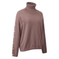thumbnail image 6 of Gyexs Fall Sweaters for Women Casual Long Sleeve Crewneck Pullover Tops Fall Loose Knit Pullover Sweater Tops Womens Winter Clothes, Brown, Size M, 6 of 6
