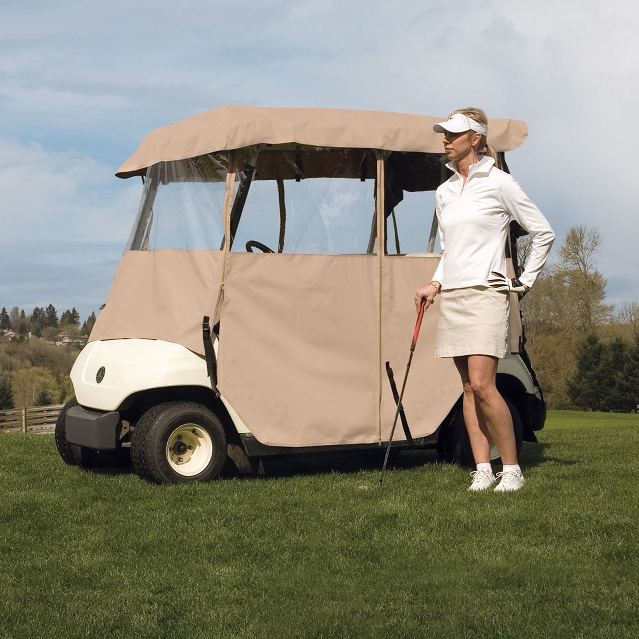 Classic Accessories Deluxe 4Sided Golf Cart Enclosure 2Person