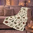 thumbnail image 6 of Rustic Woodland Nature Print, Festive Holiday Scene, Warm Flannel Blanket for Cabin and Lodge with Detailed Artwork, Art Lovers Housewarming Gift, Artistic Home Decor, 6 of 9