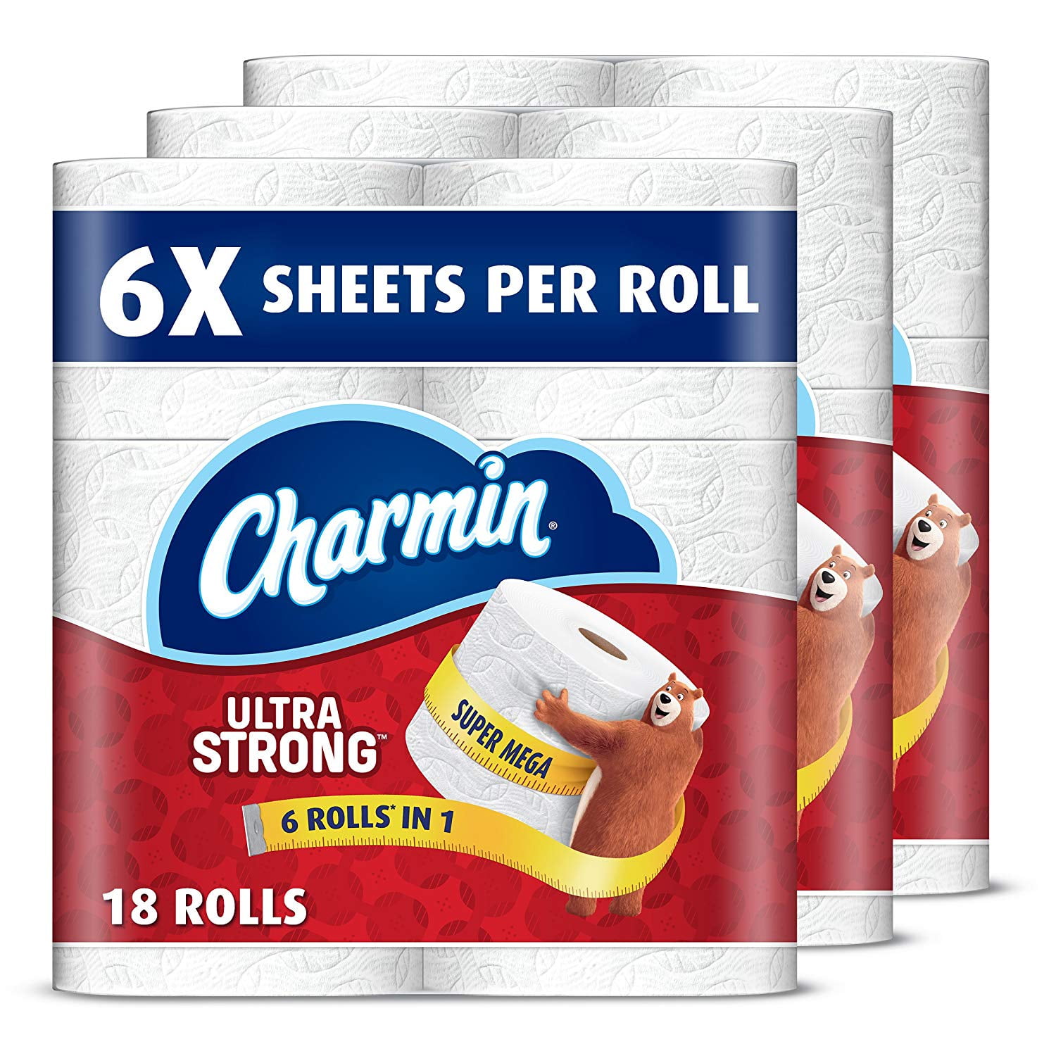 Charmin Ultra Strong Toilet Paper, 18 Super Mega Rolls