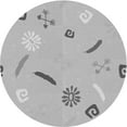 thumbnail image 1 of Ahgly Company Indoor Round Patterned Platinum Silver Gray Area Rugs, 7' Round, 1 of 6