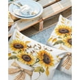 thumbnail image 3 of Outdoor Waterproof Pillow Covers Pack of 2, Summer Sunflower Retro Yellow Flowers Farm Decorative Throw Pillowcases Cushion Covers for Garden Patio Tent Sofa Couch, 20x20 inch, 3 of 8