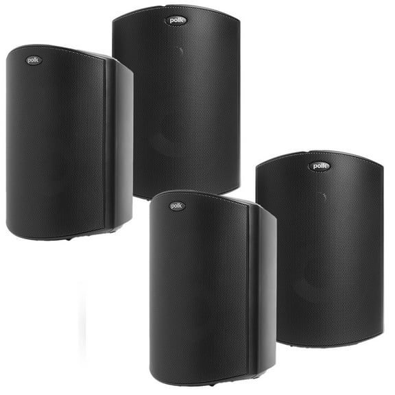Polk Audio Atrium 6 All Weather Outdoor Loudspeakers - 4 Pack (Black)