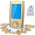 thumbnail image 1 of Estimulador muscular TENS EMS de doble canal Belifu con 24 modos para aliviar el dolor, masajeador electrónico de pulso con 10 almohadillas, bolsa de almacenamiento con cordón antipolvo y bridas., 1 of 5