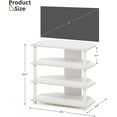 thumbnail image 2 of Small Corner TV Stand, Entertainment Center with Open Storage Shelves, Modern Media Console Table for Living Room, White, 2 of 6