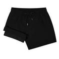 thumbnail image 2 of MADHERO Mens Swim Trunks with Liner 2 in 1 Quick Dry Swimming Shorts Swimwear Black Size s, 2 of 6