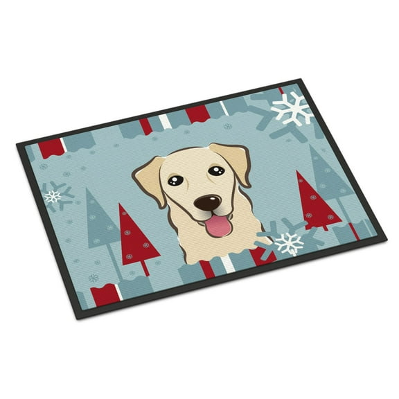 Carolines Treasures BB1748MAT Winter Holiday Golden Retriever Indoor & Outdoor Mat- 18 x 27 in.