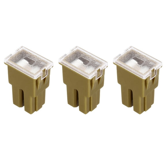 Uxcell 3pcs Cartridge Fuse, 32VDC 70A Female Terminal Automotive Assortment J Case Fuse for Car, Truck, RV, Boats, Coffee