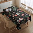thumbnail image 2 of Red Mushroom Leaf Black Pattern Rectangle Tablecloth 60"x84",Waterproof Polyester Rectangle Table Cloth, Wipeable Spillproof Polyester Tablecloth for Dining, Camping, Indoor and Outdoor, 2 of 5