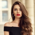 thumbnail image 2 of 1 Paire de Boucles d'Oreilles en Acier Titane Mode Femmes Boucles d'Oreilles Strass, 2 of 5