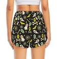 thumbnail image 2 of Lsque cartoon Skull spider web Printed Women's Running Shorts with Liner Pockets,Elastic Quick Dry Workout Athletic Gym Yoga Shorts,Womens High Waist Shorts-Medium, 2 of 9