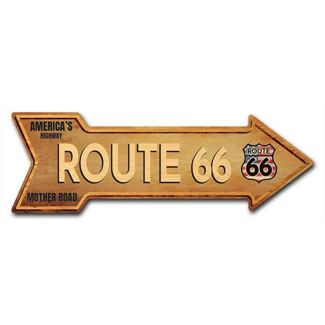 SignMission D-A-12-999627 12 x 36 Po Décoration Intérieure et Extérieure Autocollant Sticker Sticker Vinyle Sticker - Route 66 - 24 Po