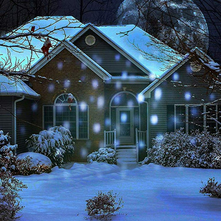 Christmas Holiday Light Projector,Snowfall Projector Lights with Remote  Control,Rotating Snow Falling Lights,Indoor Outdoor Waterproof Landscape  Decorative Lighting for Halloween Wedding Party Garden