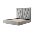 thumbnail image 4 of Rose King Velvet Lift Up Storage Bed - Gray, 4 of 6