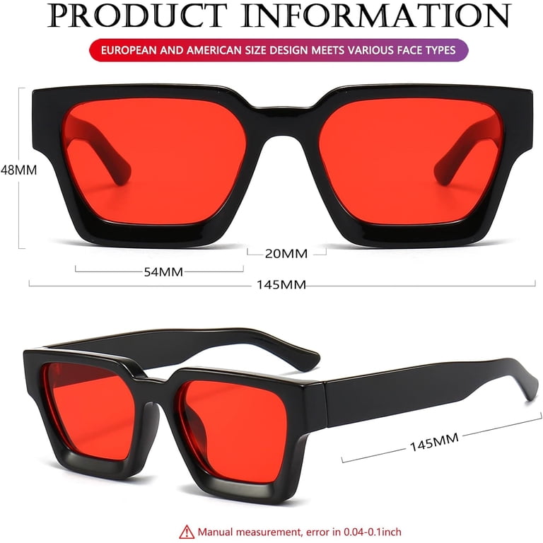 Square Sunglasses for Women Men Square Thick Frame Sun  display picture 1